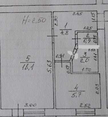 ОДНОКІМНАТНА квартира 31.5 кв.м. на 1 поверсі на стадії ремонту