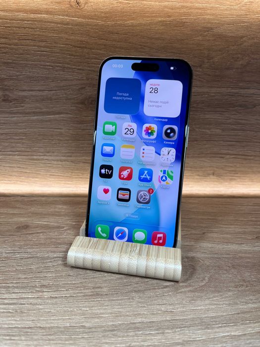 iPhone 15 Pro 128 Natural !! АКБ: 88%!! №: 0386!! СТАН ГАРНИЙ !!! З США !! Айфон купити оригінал !!