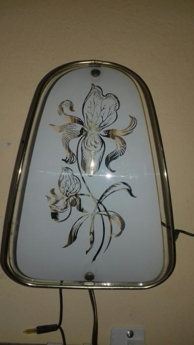 Kinkiet w kwiat irys vintage