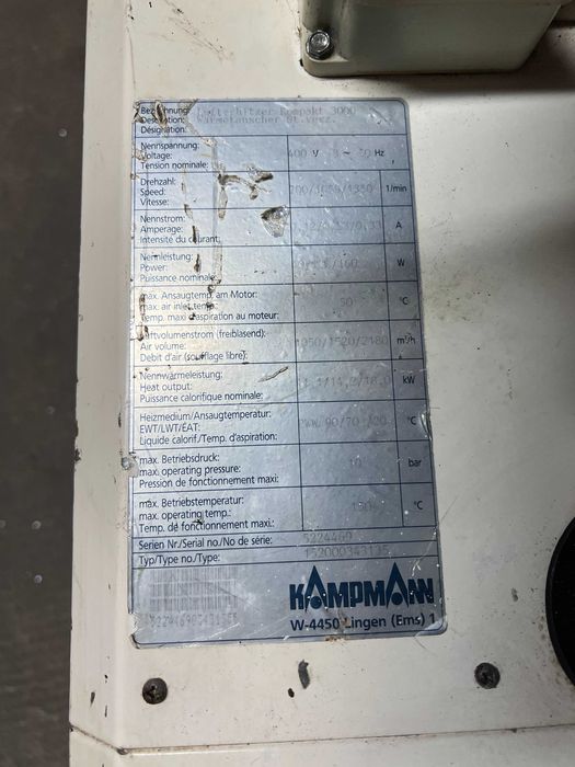 Kampmann kompact 3000 nagrzewnica wodna