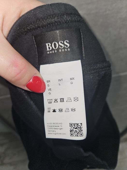 Komplet dresowy zestaw męski welurowy z haftowanym logo Hugo Boss rozm