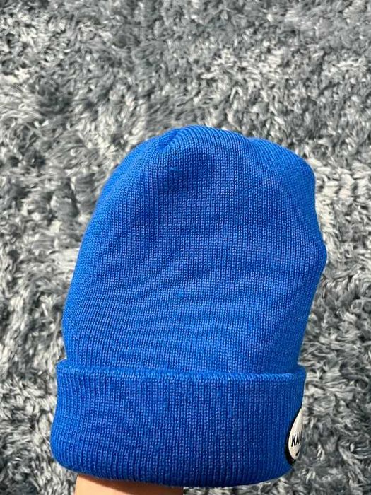 Kangol Niebieska Gruba Czapka