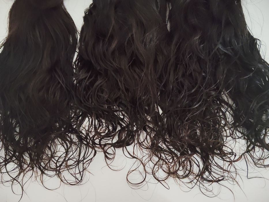 Cabelo indiano, encaracolado usado humano uma vez.300 g