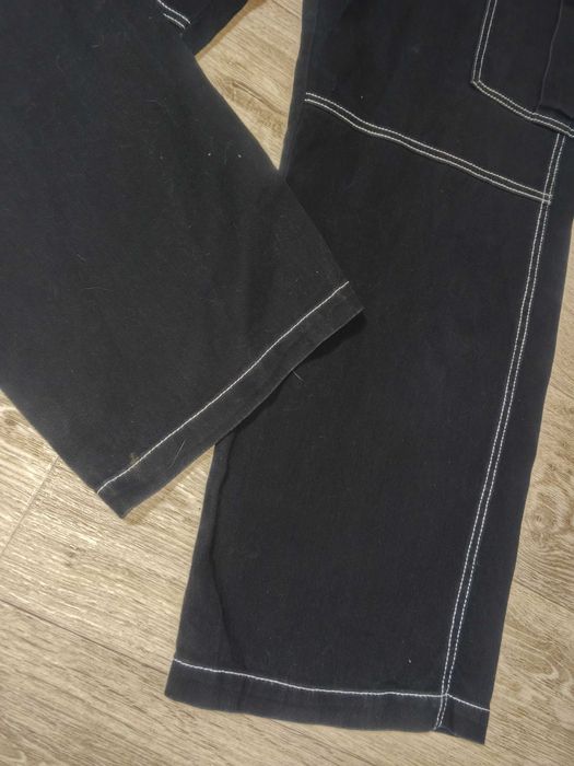 Широкі чорні штани карго М розмір 46-48 H&M Divided джинси