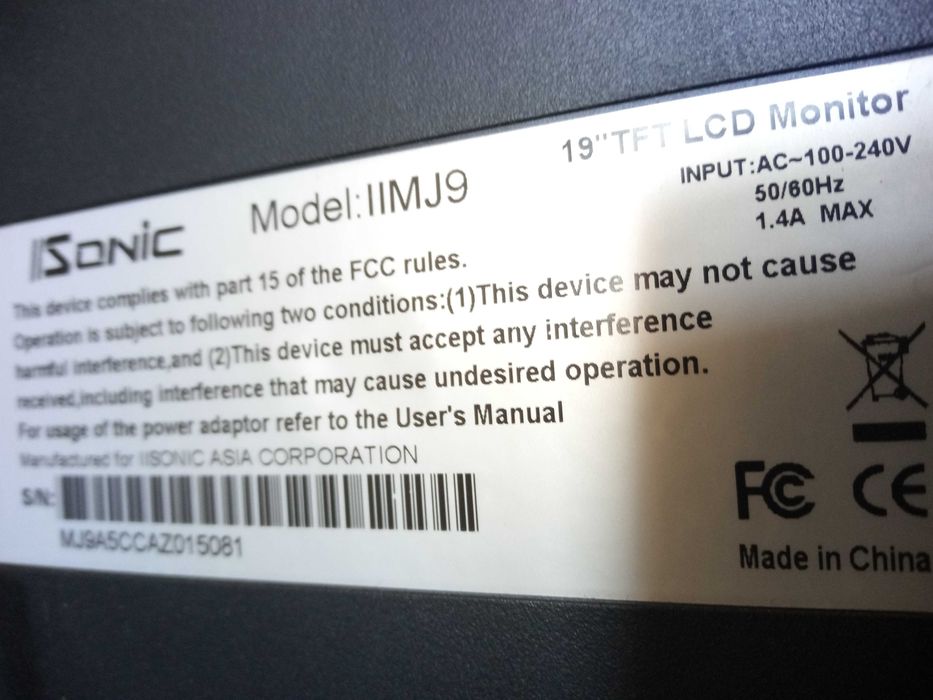 Monitor LCD Sonic 17 cali