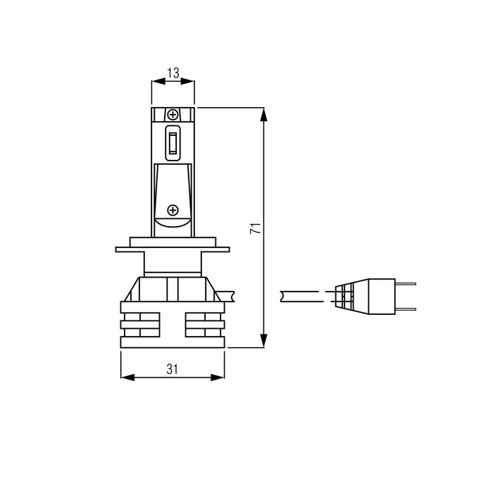 Żarówka LED H7 12V UP TO LED 6000K 3000LM canbus