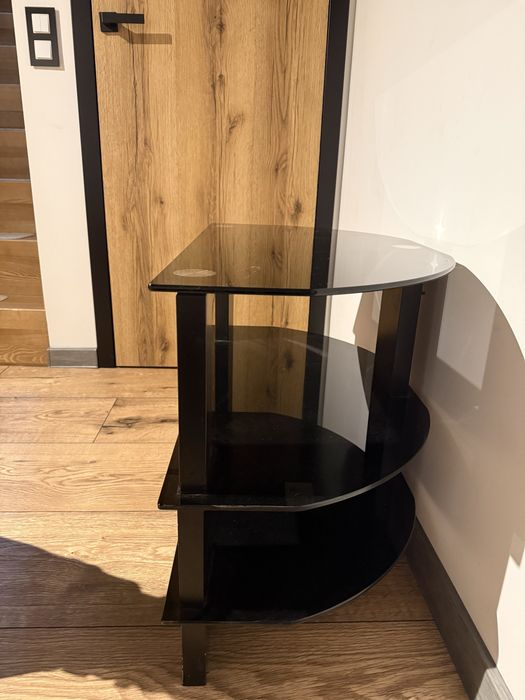 Szafka rtv czarne szklo hartowane