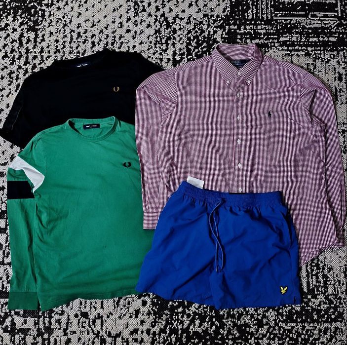 Футболка Lyle skott, Fred Perry stone island cp company, Lonsdale nike tnf Adidas Barbour