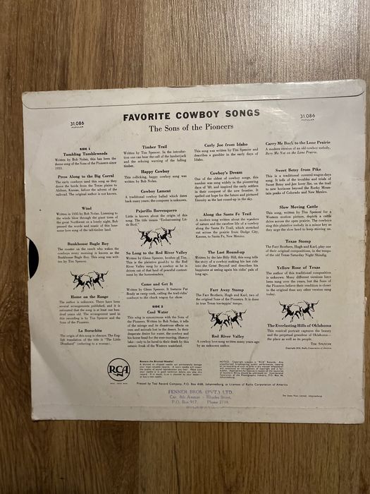 Favourite cowboy songs