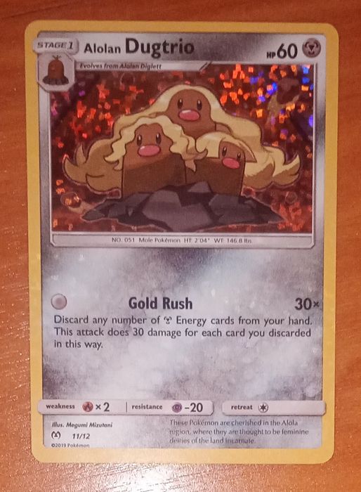 Carta Pokémon Alolan Dugtrio Holo