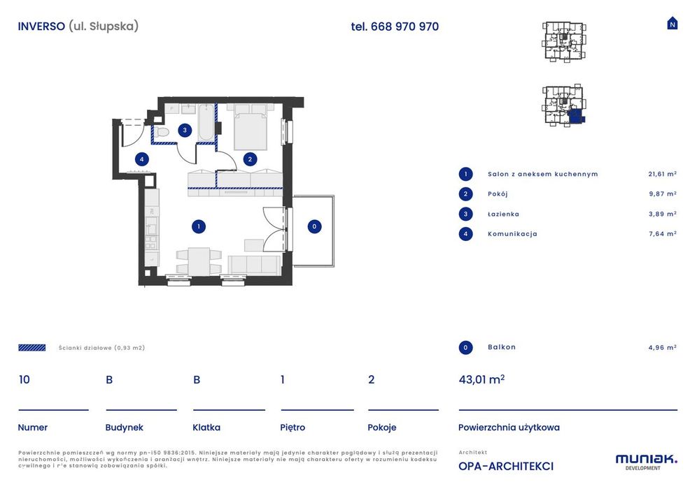 Ustawne mieszkanie B.10 w cenie 14 999 zł/m²! | Osiedle Inverso