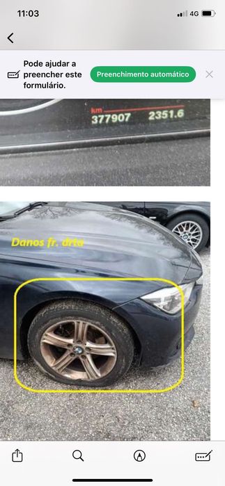 Vendo bmw 320d batida