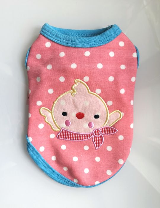 Nowa, koraloworóżowa bluzeczka w grochy z kurczaczkiem, rozmiar XS (8)