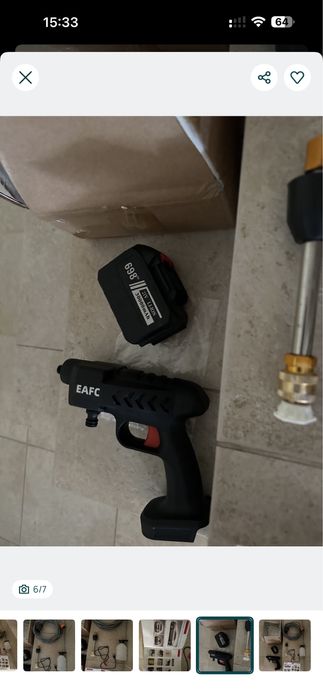 Pistola de pressão água a bateria para lavar
