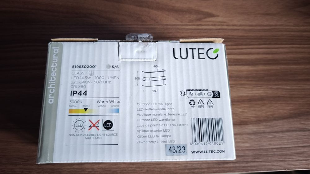 Lampa elewacyjna Lutec Maya