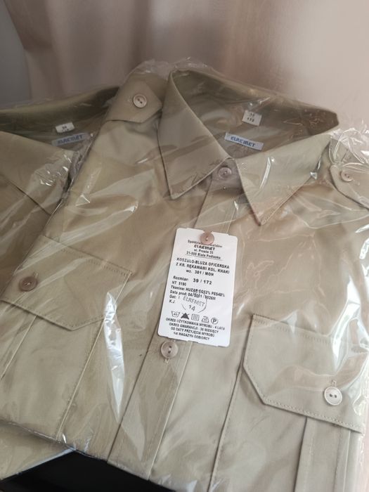 2x koszulo-bluza oficerska z kr. rękawami wz. 301/MON roz. 39/172