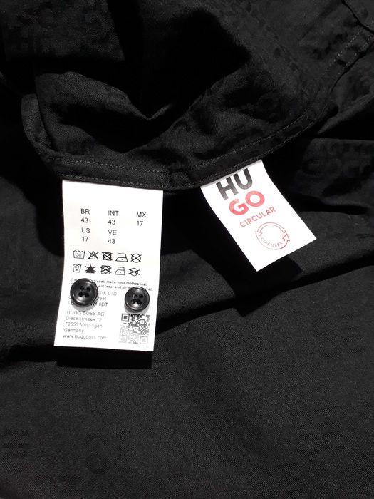 Монограмна сорочка HUGO Boss рубашка розмір XL
