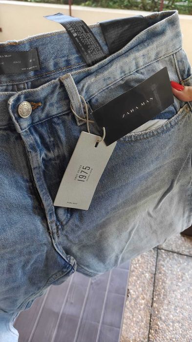 Jeans Zara Man 1975 azul claro tamanho 42