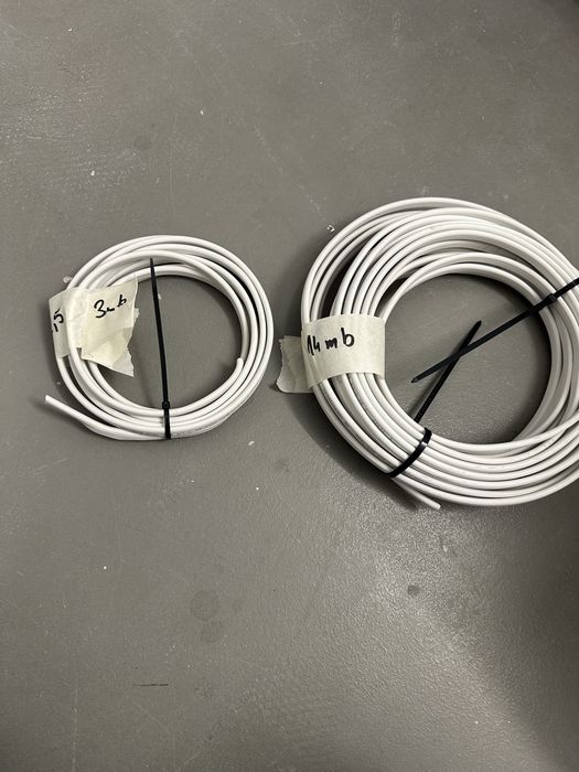 Zestaw kabli 3x2,5mm i peszli 40mm 25mm i 16mm