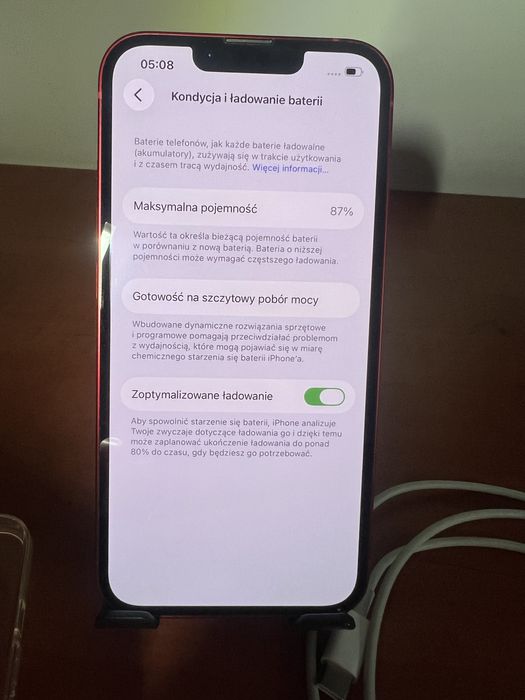 iPhone 13, 128gb, 87% baterii / ZADBANY  + etui GRATIS