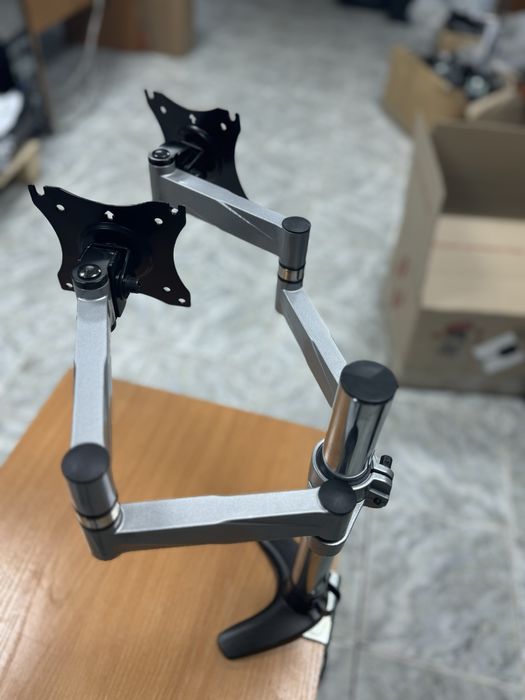 13"-27" Настільне кріплення (кронштейн) для 2х моніторів