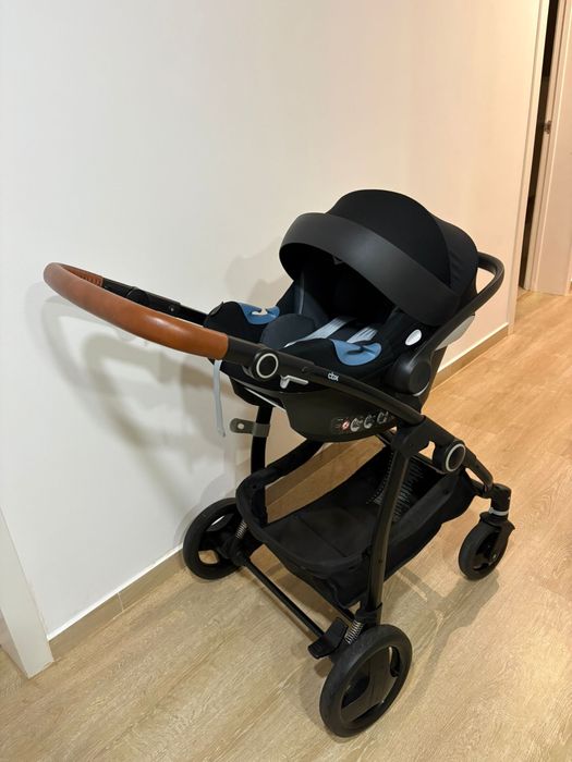 Carrinho de bebe + duplo ovo cybex Leotie Lux com caixa perfeito estad
