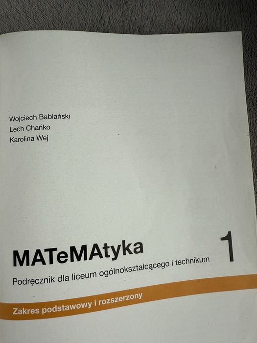 MATeMAtyka 1 zakres podstawowy i rozszerzony