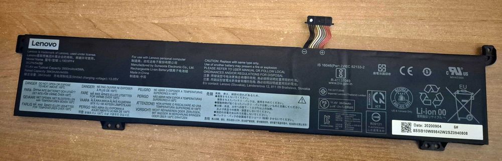 Bateria do laptopa Lenovo L19D3PF4 - uszkodzona.