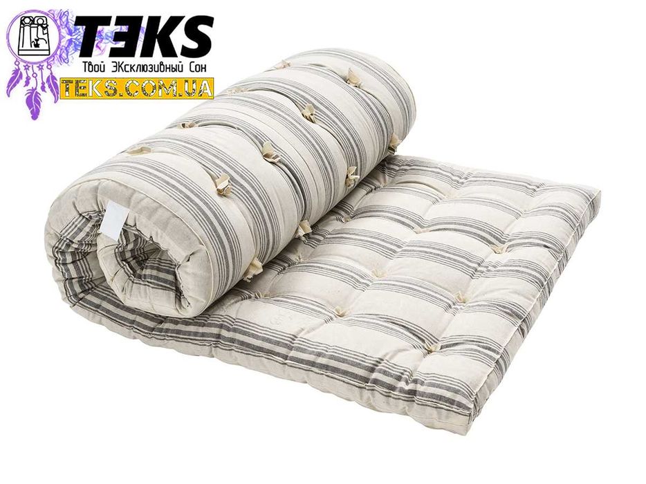 Ватный МАТРАС люкс, мебельная ВАТА, чехол ТИК. Ватяний матрац TEKS