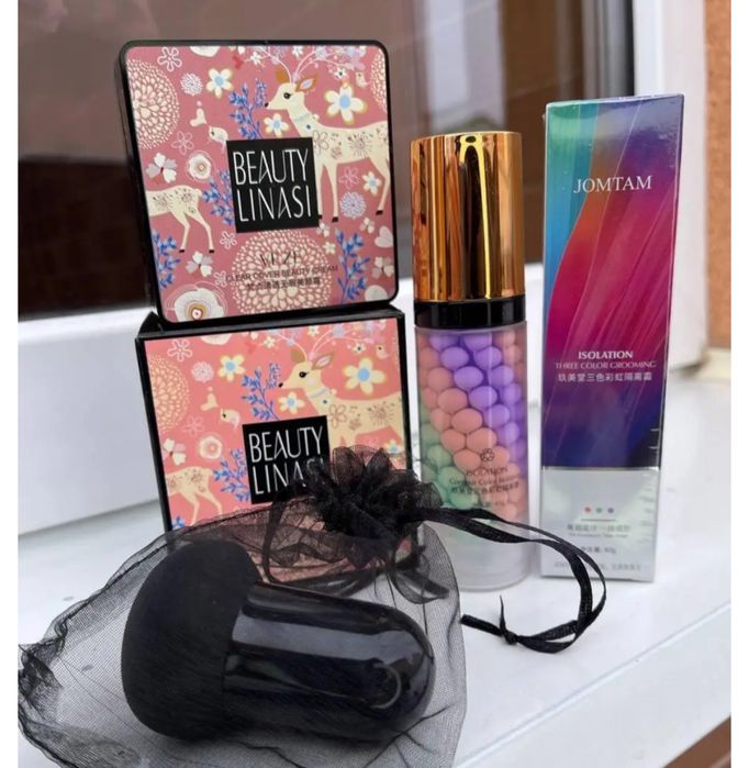 Набір ( кушон Veze і база під макіяж Jomtam)