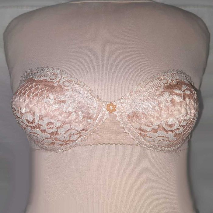 Бюстгальтер без бретелек под сарафан, объем груди 85 см, цвет бежевый