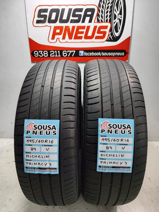 2 Pneus semi novos 195-60r15 Michelin Oferta da Entrega -85 Euros