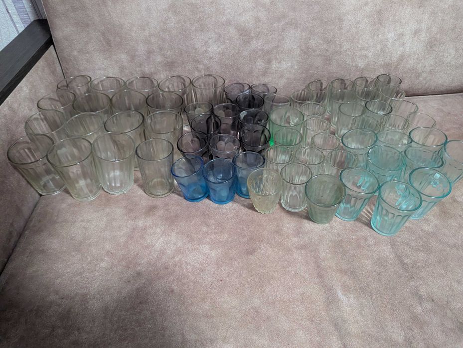 Набір гранених стаканів 65 шт