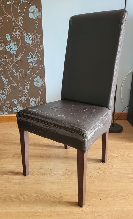 Cadeiras jantar wengue com capas