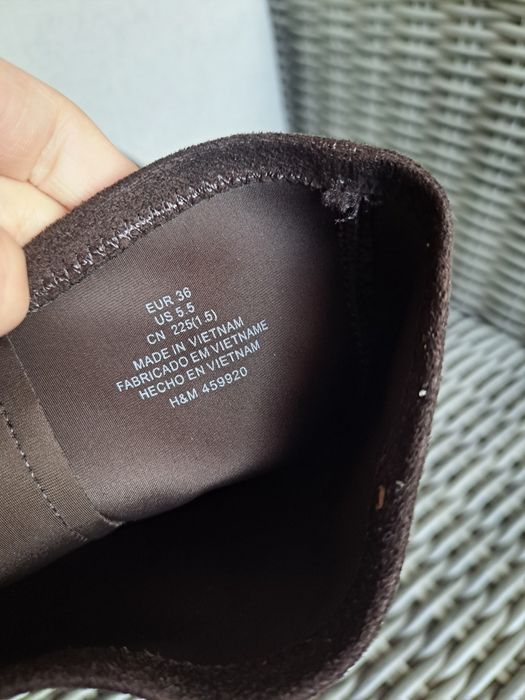 Kozaki za kolano muszkieterki 36 H&M czekoladowe