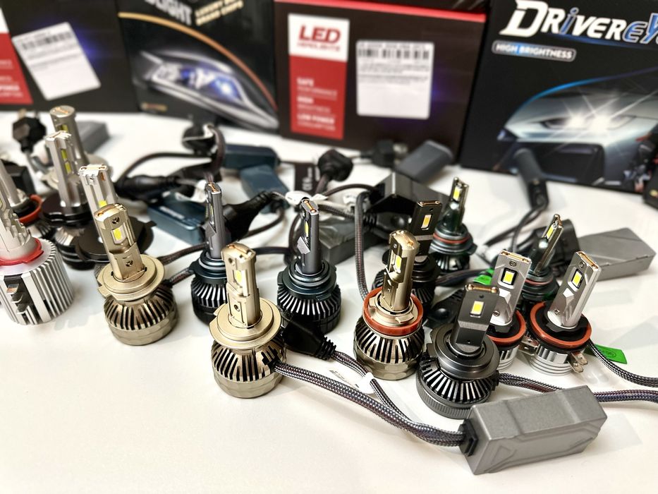 Светодиодные LED лампы H7 H11 H4 H1 HB3 HB4 H3 HIR2 H13 H15 H27
