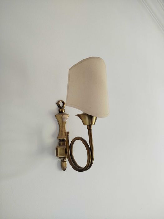 Candeeiro de parede 1 luz, em latão