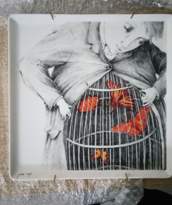 Prato Decorativo pintado à mão - Vista Alegre