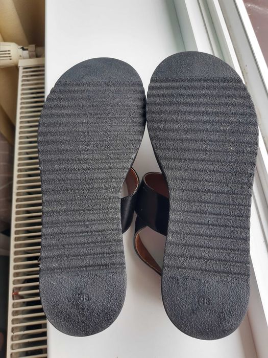 Skórzane sandały na platformie Fabiani, r. 38 (Made in Italy)