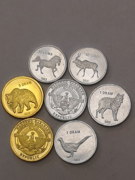 Górny Karabach 7 monet zwierzęta