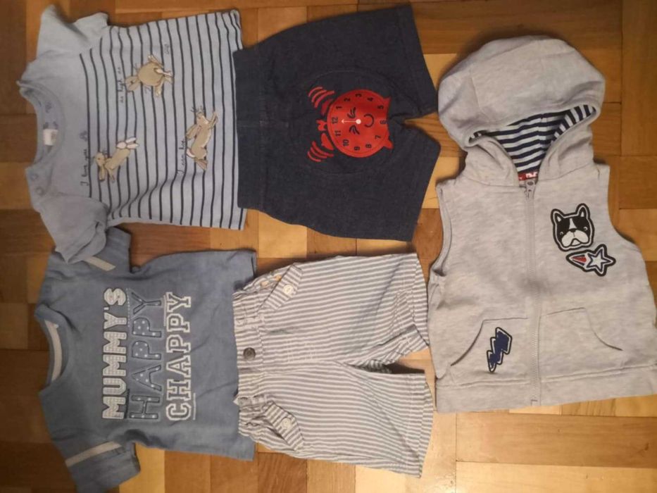 Letnia paka ubrań dla niemowlaka chłopca r 62/68