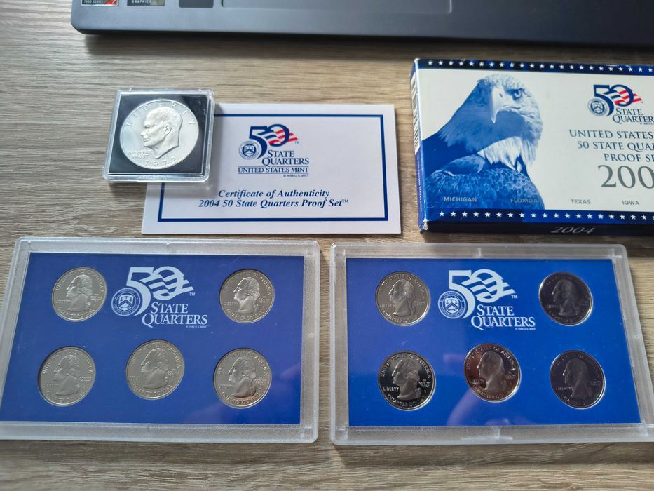 Monety USA Dolar Eisenhover set state quarters