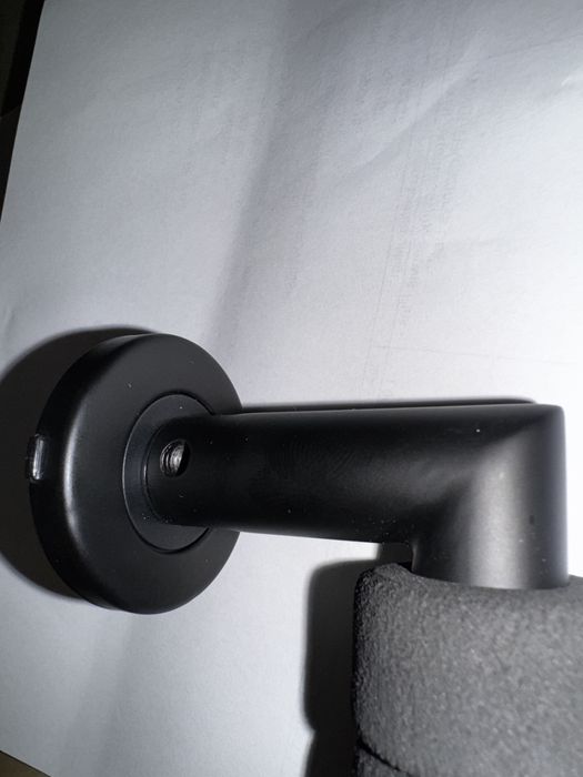 Klamka ciepła Xenia czarna szyld dzielony okragły WC komplet