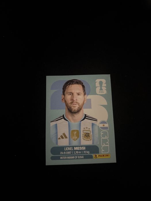 Figurinha do Messi-Oficial Panini