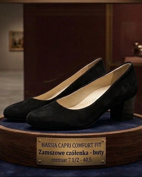 Hassia Capri comfort fit Zamszowe czółenka buty sbd. 7 1/2