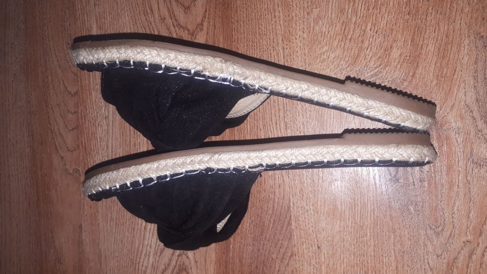 Klapki espadryle czarne roz 37