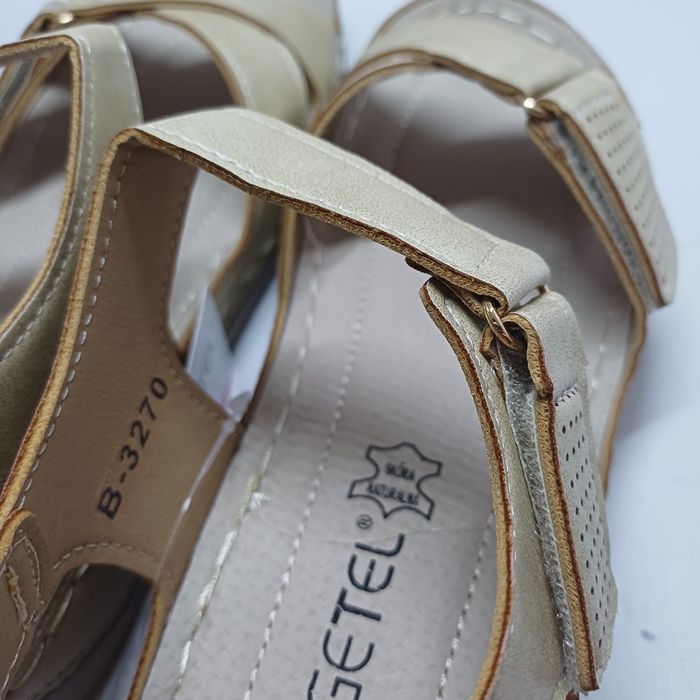 Sandały buty damskie roz 37 wkł skórzana  24 cm