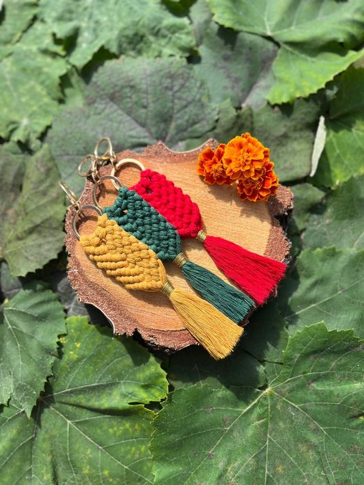 Brelok do kluczy Makrama