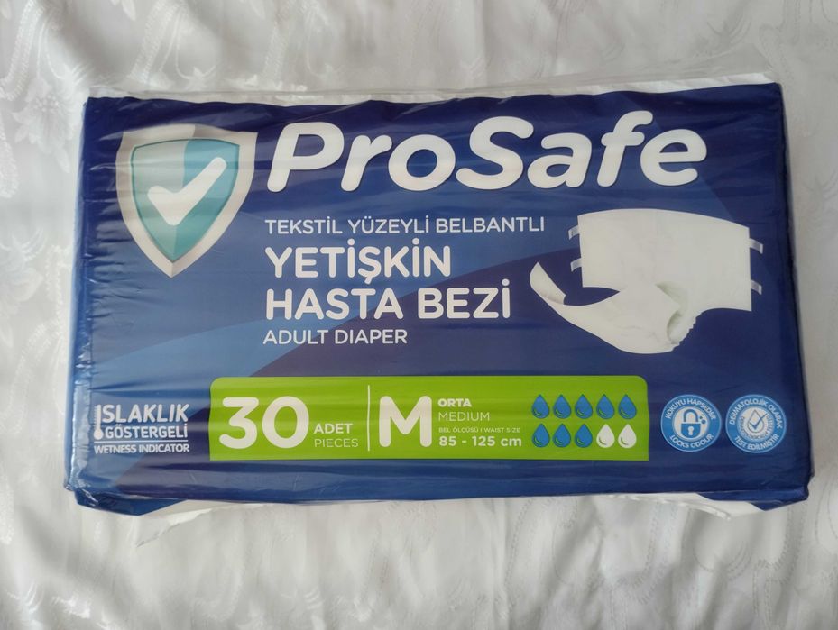 ProSafe MAJTKI Pampersy Pieluchy dla dorosłych, M, 30 szt.  85-125 cm