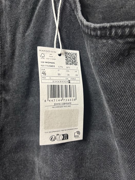 Jeans straight regular waist Mango tamanho 46 Novas